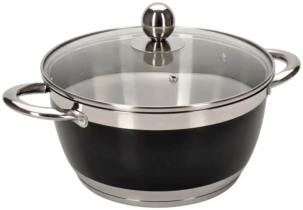 Кастрюля со стеклянной крышкой Regent Regent Inox Linea ESTRO 2.5 л (93-ES-04)-0