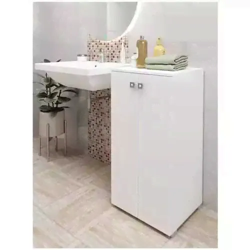 Шкаф для ванной комнаты, REGENT style, Пенал Виола 2двери, белый, 83,6*40*35-0