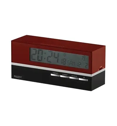 Regent 43-820-1 Wecker Funk Digital rot Funkwecker-0