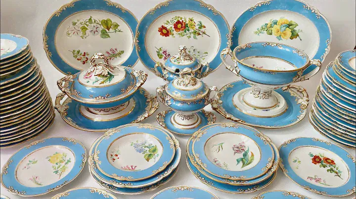 РЕДКОСТЬ! Антикварный столовый сервиз с росписью. Англия, Ridgway, 1850th