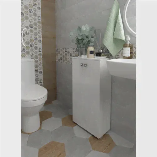 Шкаф для ванной комнаты, REGENT style, ШТВиола 2двери, белый, 95*40*19-0
